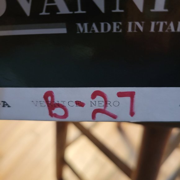 Giovanni Conti Italian black leather lace up shoes size 45 European/12 us - Picture 11 of 12